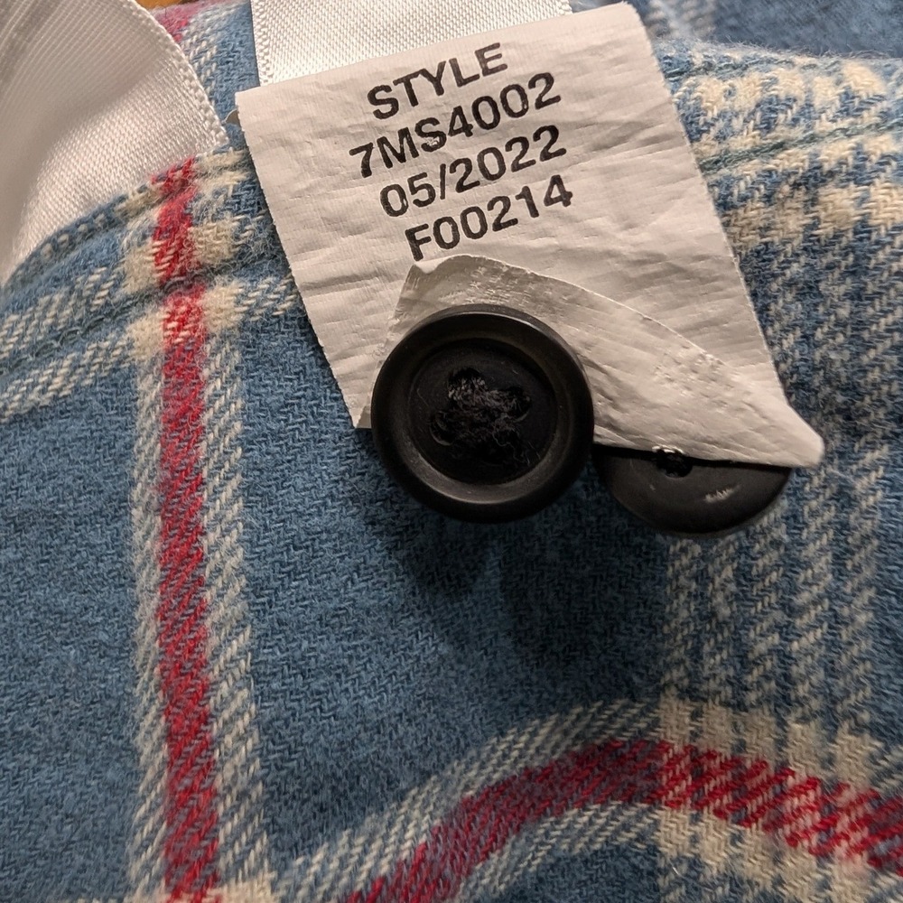 Lucky Brand Flannel Button Down 100% Cotton Classic Fit 7MS4002 - Large - Picture 8 of 8